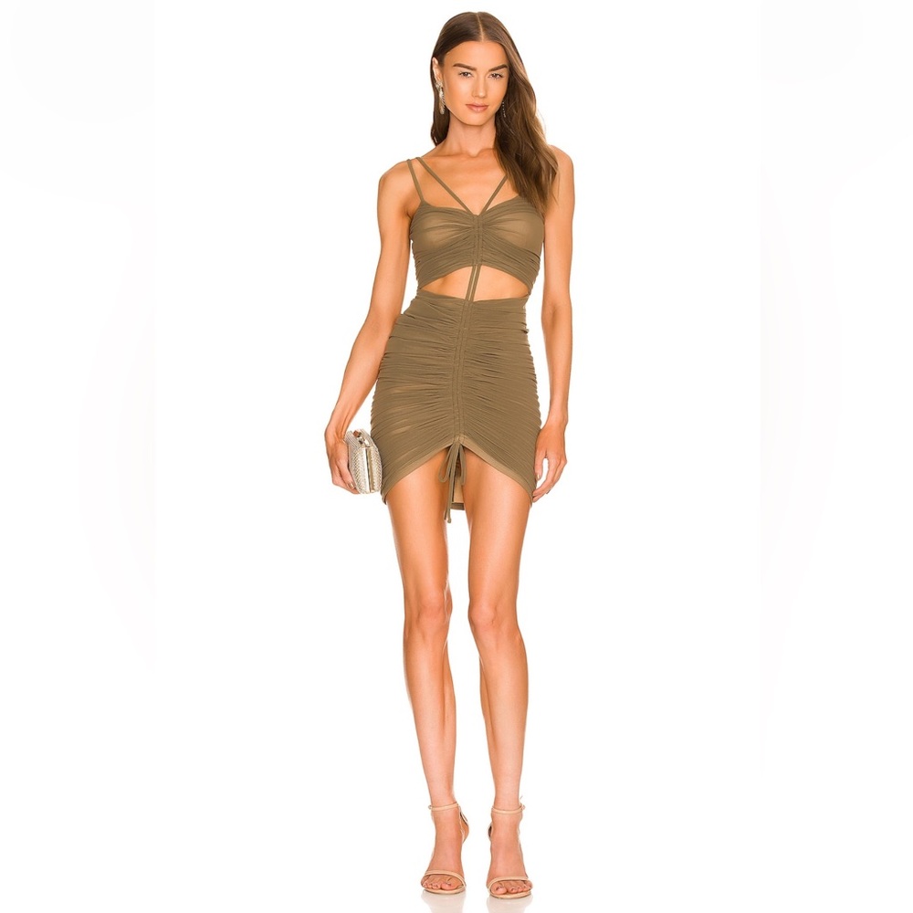 Michael Costello x Revolve Danika Mini Dress in Green size XXS never worn